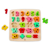 Hape Chunky Number Math Wooden Puzzle - 24Pcs