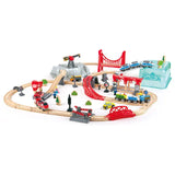 Hape City Train Bucket Set- 48Pcs