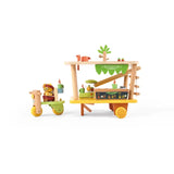 Hape Clio'S Bio Juice Cart Wooden Pretend Playset - 26 Pcs