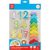 Hape Colours & Numbers Educational Wooden Puzzle - 21Pcs