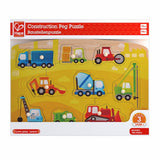 Hape Construction Wooden Peg Puzzle - 10Pcs