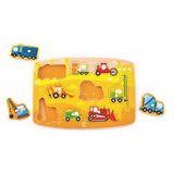 Hape Construction Wooden Peg Puzzle - 10Pcs