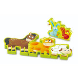 Hape Double Sided Numbers And Farm Animal Puzzle - 10Pcs