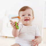 Hape Silicone Double Triangle Baby Teether With Wooden Handle