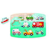 Hape Emergency Wooden Peg Puzzle - 9Pcs