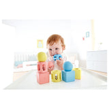 Hape Infant Geometric Rattle Trio - 9Pc