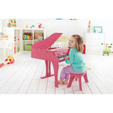 Hape Happy Wooden Grand Piano With 30-Key- Pink