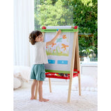 Hape Little Artist's 4-In-1 Adjustable Height Double-Sided Easel