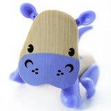 Hape Wooden Mini Mals Hippo - Blue