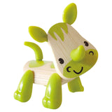 Hape Wooden Mini Mals Rhino - Blue