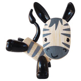 Hape Wooden Mini Mals Zebra - Blue