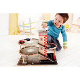 Hape Park And Go Kids Wooden Toy Car Garage Playset