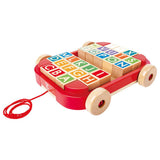 Hape Pull-Along Cart With Stacking Alphabet Blocks
