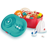 Hape Quadrilla Stack Track Bucket Set Wooden Marble Run Blocks