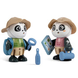 Hape Green Planet Exporers Sam & Pam Panda Figure Role Play Collection Set With Accessories - 9Pcs