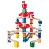 Hape Super Spiral Quadrilla Wooden Marble Run Toy With Spiral Twists Xylophone Rail And Spiral
