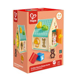 Hape Wooden Critter Animal House Shape Sorter - 9Pcs