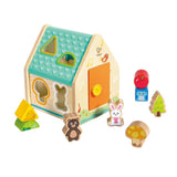 Hape Wooden Critter Animal House Shape Sorter - 9Pcs
