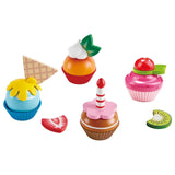 Hape Colorful Wooden Cupcakes Play Food Set