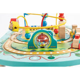 Hape Wooden Railway Train Activity Table With Bead Maze- 6Pcs
