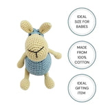 Happy Threads Handmade Crocheted Sheep 5inch – Blue