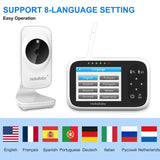 Hellobaby 3.2" LCD Digital Wireless Video Baby Monitor With Night Vision