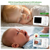 HelloBaby 2.4 inch LCD Video Baby Monitor with Night Vision - White