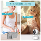 HelloBaby 4.3 inch LCD Video Baby Monitor with Remote Pan, Tilt & Zoom and Night Vision - White