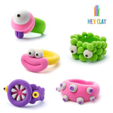 Hey Clay Flower Rings Colourful Modelling Air-Dry Clay - 3 Cans
