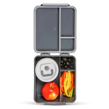 Hydrobrew Bento Lunch Box With Steel Food Jar - Dinosaurs Grey