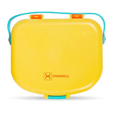 Hydrobrew 4 Compartment Bento Lunch Box With Spoon And Fork Set - Amber