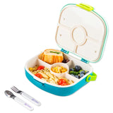 Hydrobrew 4 Compartment Bento Lunch Box With Spoon And Fork Set - Jade
