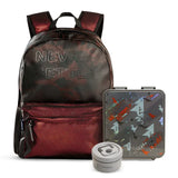 Hydrobrew 18" Backpack With Bento Lunch Box - Brown