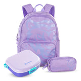 Hydrobrew 18" Backpack With Bento Lunch Box - Purple