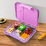 Hydrobrew Glitter 6/4 Convertible Bento Lunch Box - Purple