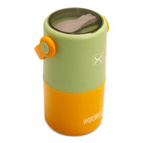 Hydrobrew Double Decker Stainless Steel Lunch Box With Folding Spork - Sage And Amber