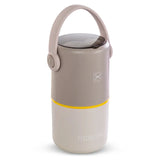 Hydrobrew Double Decker Stainless Steel Lunch Box With Folding Spork - Grey