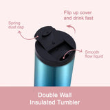 Hydrobrew Double Wall Insulated Tumbler Water Bottle 500ml - Blue