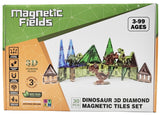 Magnetic Fields Dinosaur 3D Diamond Magnetic Tiles Set - 30 Pcs