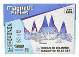 Magnetic Fields Ocean 3D Diamond Magnetic Tiles Set - 30 Pcs