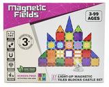 Magnetic Fields Light Up Magnetic Tiles Blocks Castle Set- 37 Pcs