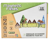 Magnetic Fields Dinosaur 3D Diamond Magnetic Tiles Set - 18 Pcs