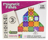 Magnetic Fields Light Up Magnetic Tiles Blocks Castle Set - 22 Pcs
