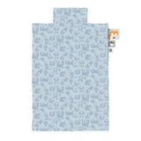 Sebra Jersey Junior Bed Linen Forest - Powder Blue - Laadlee