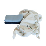 Sebra Muslins Cloth 3 Pcs - Seven Seas - Laadlee
