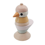 Sebra Wooden Stacking Bird - Cotton Candy Pink - Laadlee
