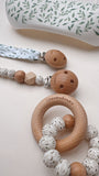 Chewies & More - Chewie Clip Silicone Beads My Flower - Twig