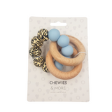 Chewies & More - Basic Chewie Rattle - Leopard/Baby Blue