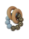 Chewies & More - Basic Chewie Rattle - Leopard/Baby Blue