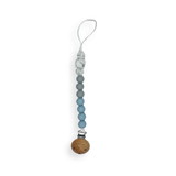 Chewies & More - Lentil Clip Silicone Beads - Baby Bleu/Light Grey/ Marble